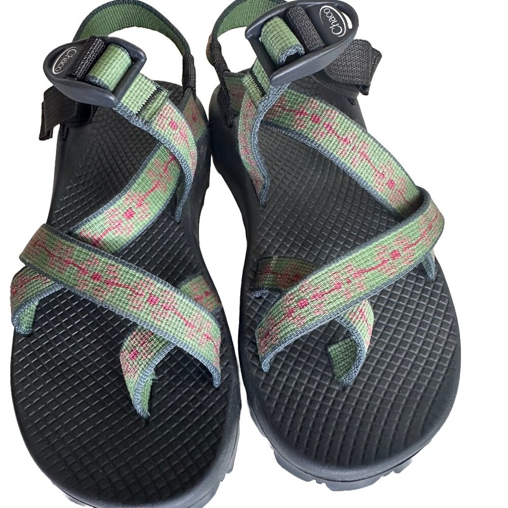 Chaco Bodhi Sandal Womens Size W6 Green Pink Adjustable Strap Waterproof Hiking